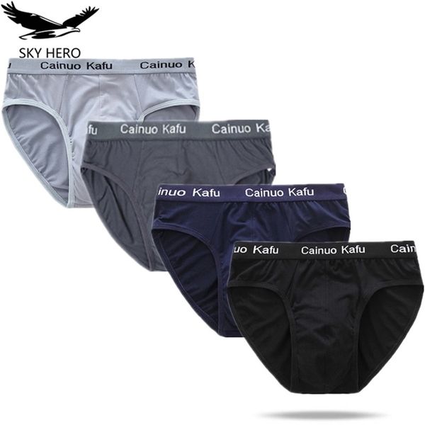 

4pcs/lot men's briefs underwear underpants pouch bamboo fiber jockstrap for mens bodysuit male silk man panties cotton 201112, Black;white
