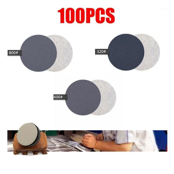 

100pcs round sanding disc hook & loop flocking sandpaper 320-800grit brand new and sandpaper1