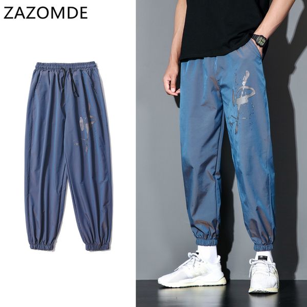 

2020 new men loose cargo pants hip hop streetwear autumn mens casual jogger pencil trousers solid color harem sweatpants c1222, Black