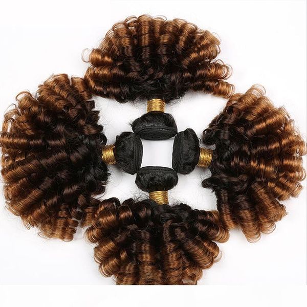 

bouncy curly hair bundles 3 4pcs 1b 4 30 ombre color human hair extensions curly hair weave bundles, Black