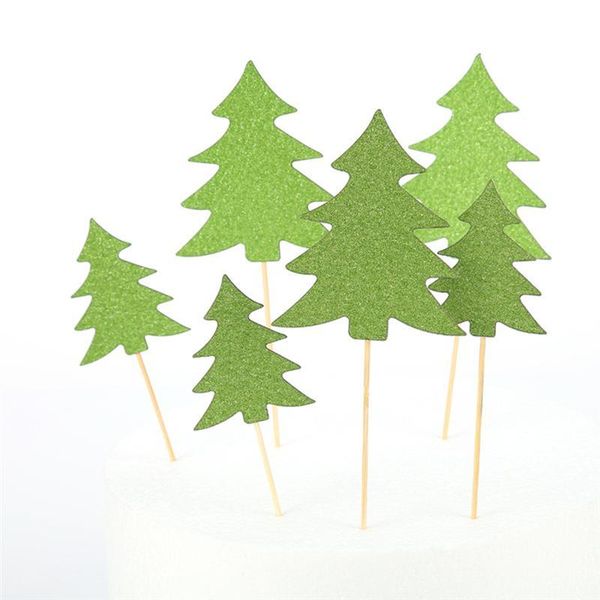 

10шт рождественская елка торт топпер десерт торт вставка карточки рождественские день рождения вечеринка украшения торта маленький размер a3