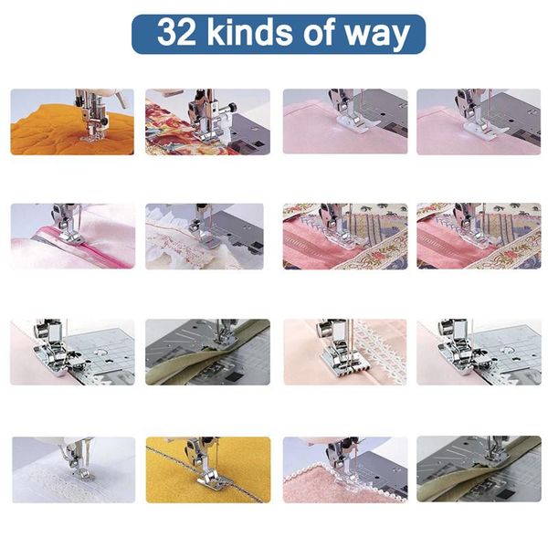 

abedoe 32pcs domestic sewing machine presser foot set tool replacement sewing accessories for janome brother singer newhome wmtpyg comb2010
