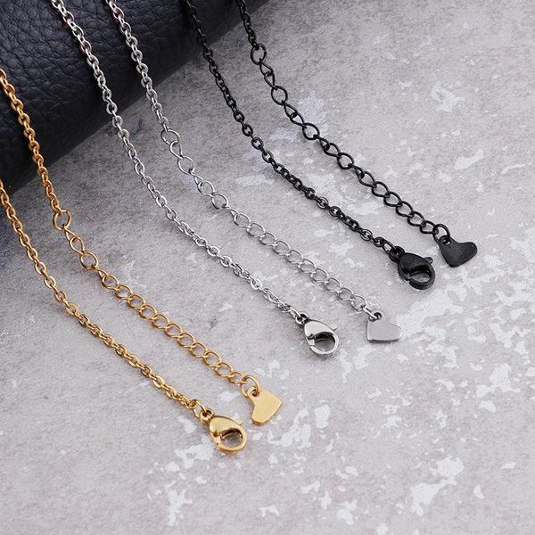 

fashion stainless steel link simple chain necklace jewelry for pendant, Silver