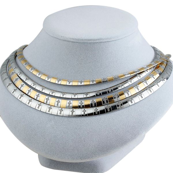 

fashion stainless steel cross necklaces for women gold/silver color chunky choker necklace collar statement jewelry gift cy11, Golden;silver