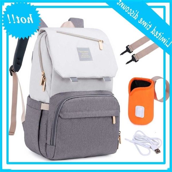 

multifunctional luier mummy backpack large capacity luiertas usb port load