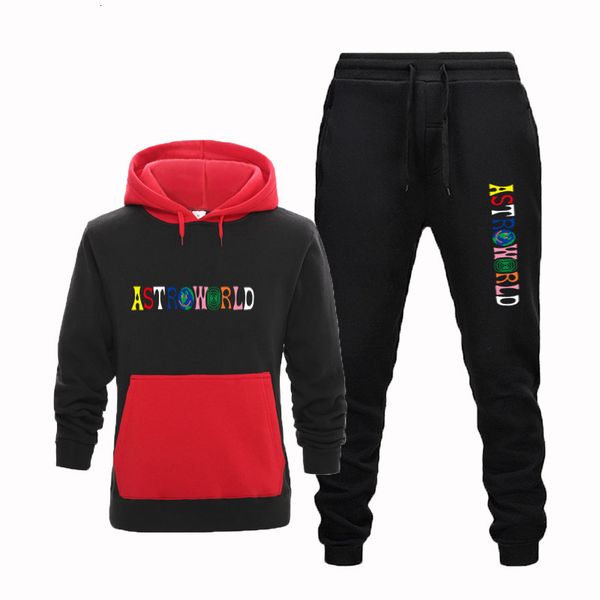 

men's travis scott astroworld hooded sweatshirt + pants set large, Gray