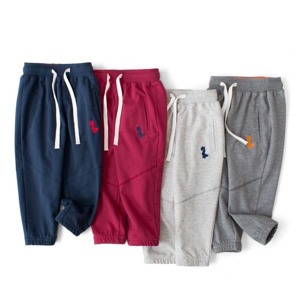 

spring-autumn 2-8y children cartoon trousers boys brand new clothing sports long pants baby dinosaur pattern trousers pants lj200812, Blue