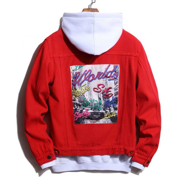 

causal men jackets fashion printing sport outerwear denim vintage coats hip hop mens streetwear male bomber jackets size s-3xl 0822#, Black;brown