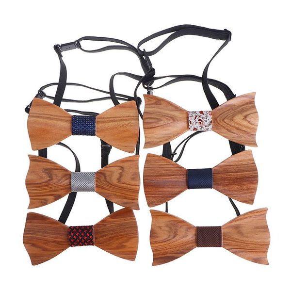 

neck ties fashion women flower cowhide men tie men's bow shirt design 3d wooden wood, Blue;purple