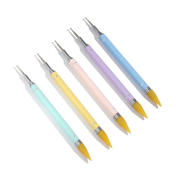 

diamond embroidery double head point drill pen dot painting point pen nail art rhinestone picker wax pencil crystal han qyloiq, Silver