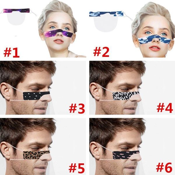 

transparent reusable leopard 6 deaf-mute face color masks anti dust antifog earloop clear lip pvc printed mask 300pcs t1i2223 mjcc#