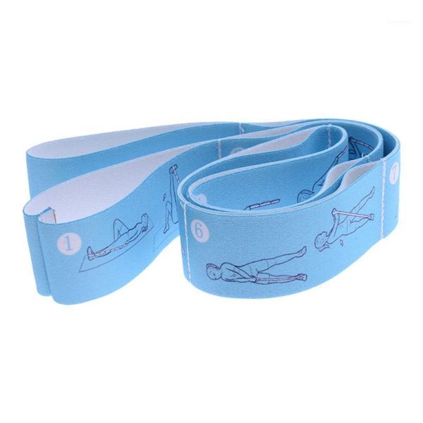 

yoga stretching rally belt latin elastic band resistance band for dancing training fitness (sky-blue)1