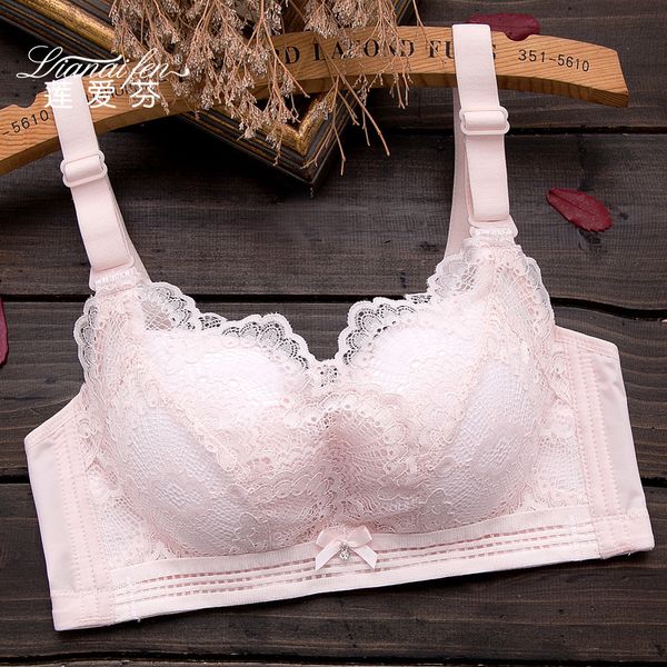

non magnetic safety inspection door underwear women without steel ring gather small chest a cup thickened 6cm adjustable breast bra, White