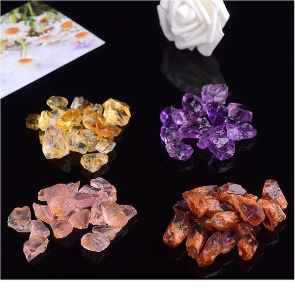 

50-100g natural brazil amethyst citrine raw crystals rock mineral specimen lrregular shape home decoration diy gift qylxhp, Black