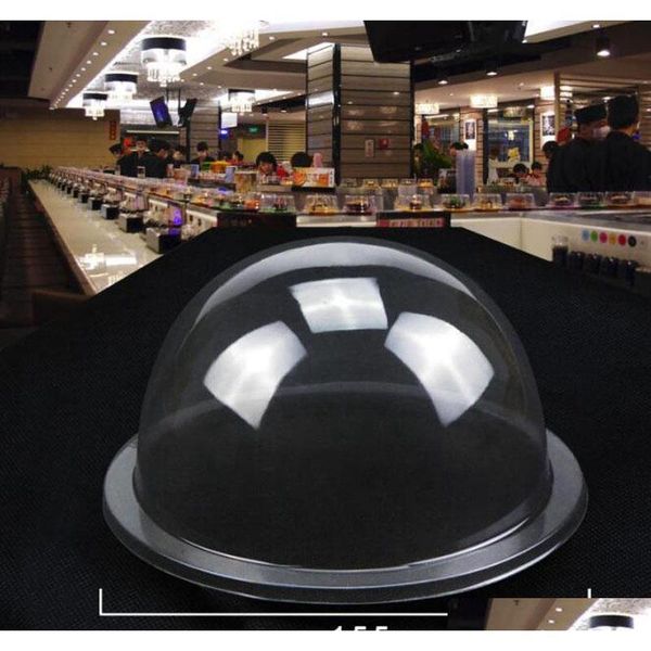 

plastic lid for sushi dish buffet conveyor belt sushi reusable transparent cake dish cover restauran jlltbo dh_niceshop