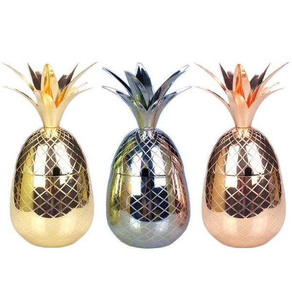 

factory cocktail cup moscow mule mugs 304 stainless steel pineapple mug metal copper cups bar drinking tool