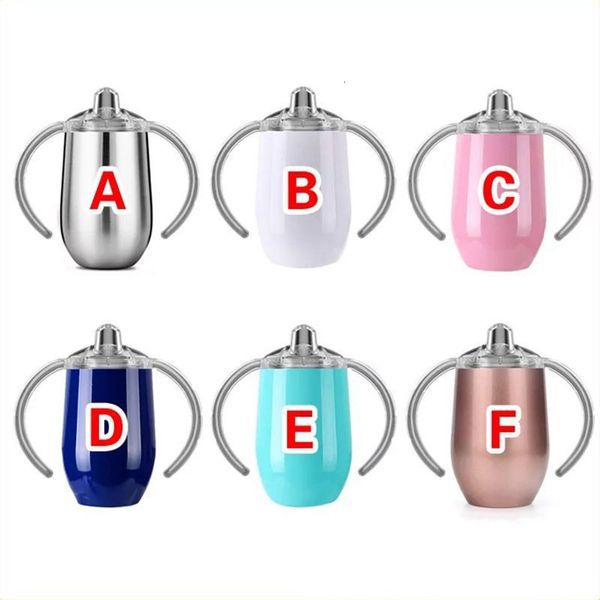 

factory stainless sippy water mugs with double handles coffee milk baby cups thermos cup drinkware