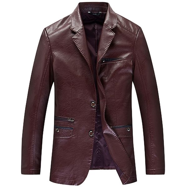 

men genuine leather coats new arrival spring 100% sheep skin youth leather suit collar coats fashion slim fit leather jacket 201119, Black