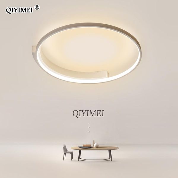 

modern led chandeliers for living room bedroom round simple indoor lamp lighting fixtures luminaria white black color lights