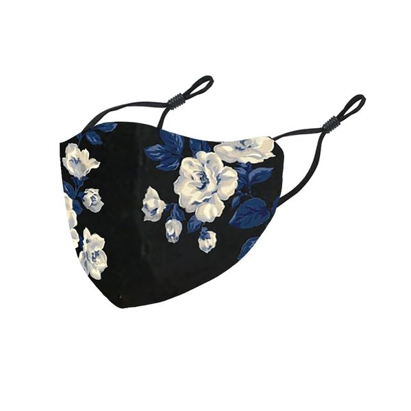 

женщины цветочные печати маска для лица можно положить фильтр pm2.5 открытый рот маска для рта моющийся многоразовый рот крышка модной ткани
