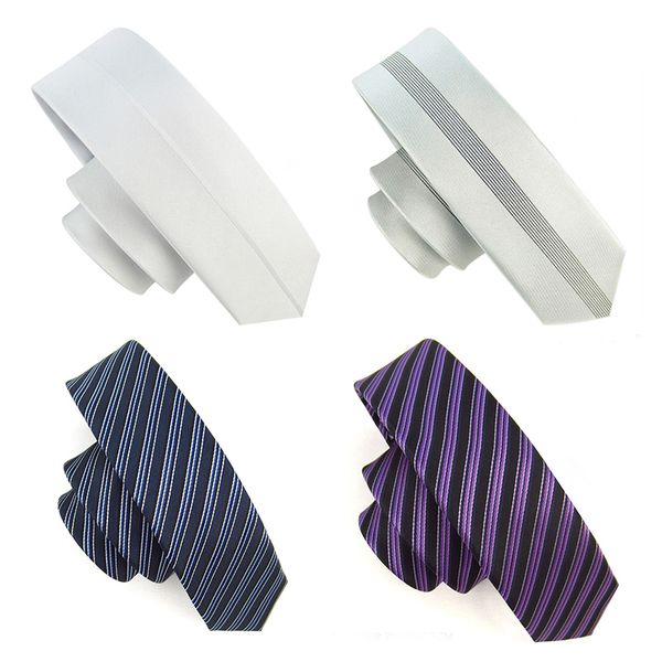 

2020 new designers brands fashion business casual 5cm slim ties for men striped necktie formal work with gift box, Black;gray