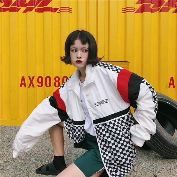 

windbreaker 2020 women's basic hooded jacket patchwork long sleeve women's clothing multicolor autumn coat female casual eu size, Black;brown