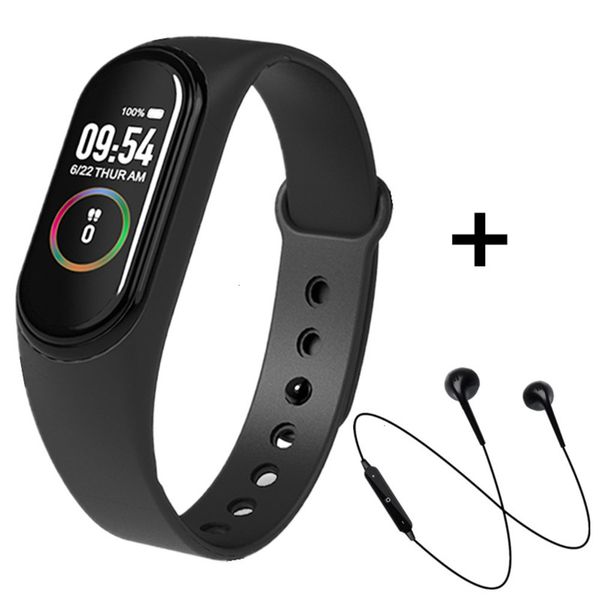 

m4 smart wristband, heart rate and blood prsure monitor, activity tracker with he