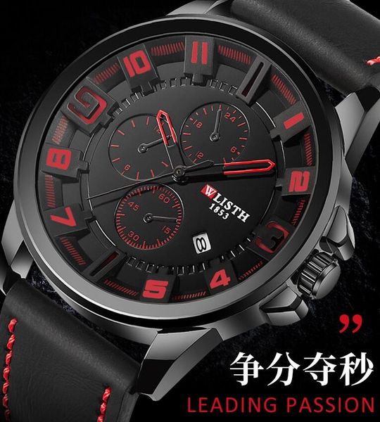 

wlisth waterproof quartz watch creative foreign trade watch waterproof wacth boy, Slivery;brown