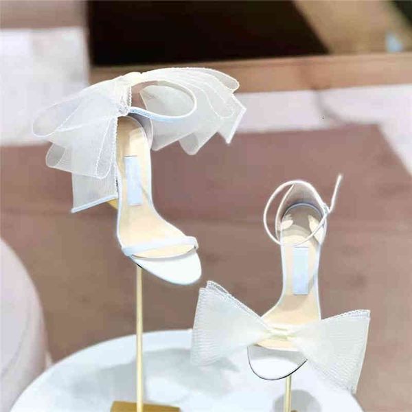 

dress heels designer shoes party wedding bridal fashion lady pumps womens bow trimmed stiletto ankle strap sandals with box, Black
