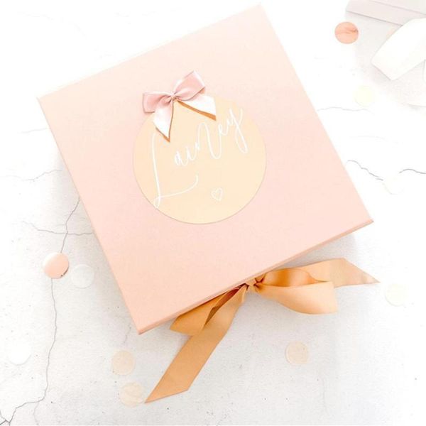 

gift wrap personalised white bridesmaid proposal box rose gold will you be my bow cutom wedding boxes1