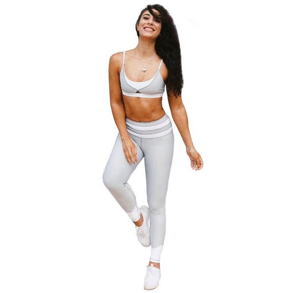 

yoga outfits vvues legging pants high waist elastic stretch soft gym jogging trousers leggings sport fitness running women, White;red