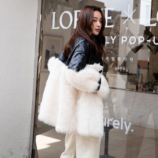 

100% natural sheep fur coat women genuine leather real fur jacket double-faced luxury sheep shearling winter coat women 19121, Black