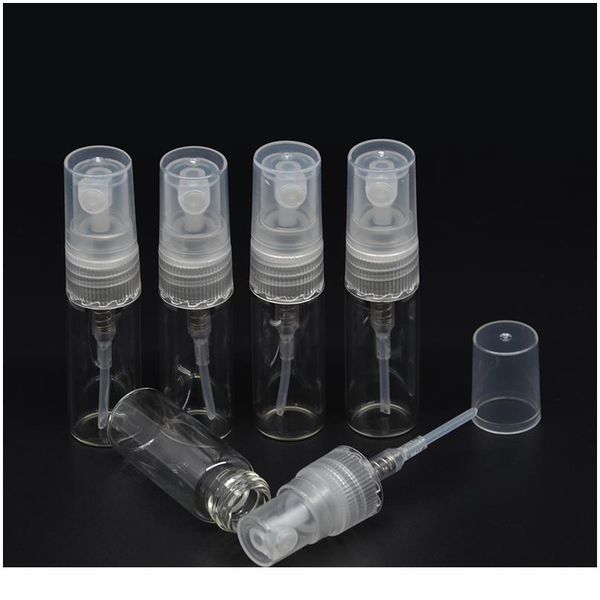 

l 100 pcs mini perfume bottle clear glass spray bottle cosmetic bottles container&glass spray atomizers clear perfum bbyyut