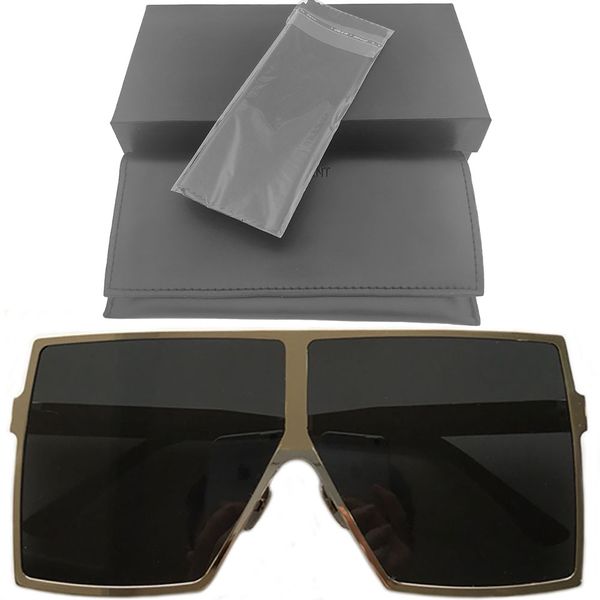 

fashion design brand men in black oversized shades beach goggles retro vintage colored black men square sl glasses women sl 182 sunglasses, White;black