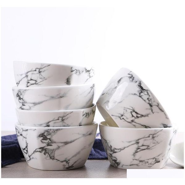 

europe style bowl marble dinner spoon bowl ceramic table accessorie jllicu dhsybaby