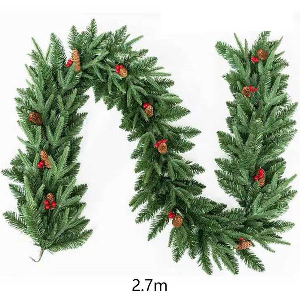

christmas artificial vine garland 2.7m xmas home party holiday xmas decor rattan