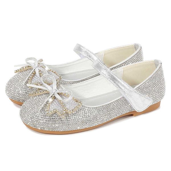 

elling designer children flats girls fashion bow princess shoes ballerina slip-on little girls/big kid wedding party dress shoe