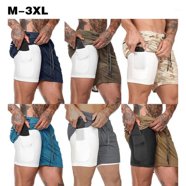 

men 2-in-1 workout running shorts sport hip fitness lightweight gym yoga training sport wear tie belt waist pants1, Black;blue