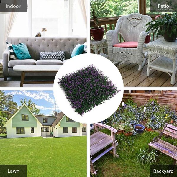 

artificial grass realistic fake grass thick lawn turf rugs carpet self-draining mat outdoor landscape balcony patio backyard1