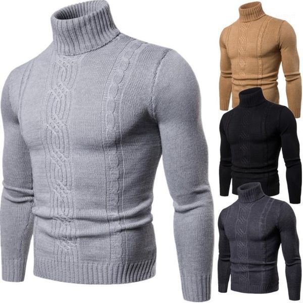 

pullover turtleneck men long sleeve sweater autumn winter base layer knitwear clothes mens casual sweaters chandail homme1, White;black