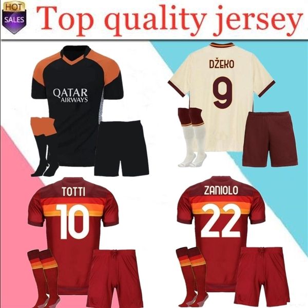 

dzeko perotti pastore zaniolo soccer jersey rome 2020 2021 totti jersey new football kit shirt de rossi as maillot de foot, Black;white