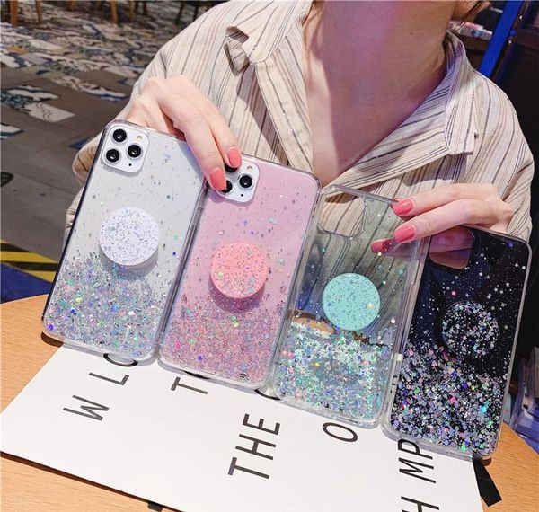 

soft phone case glitter 3d bling for iphone 12 mini 11 pro max xr x xs 6s 7 8 p jllljo qpseller
