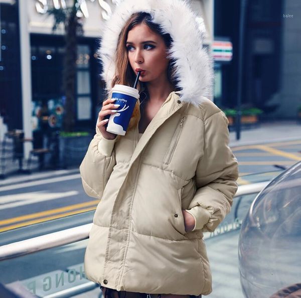 

new street fashion women's cotton stand collar loose cotton jacket1, Black;brown