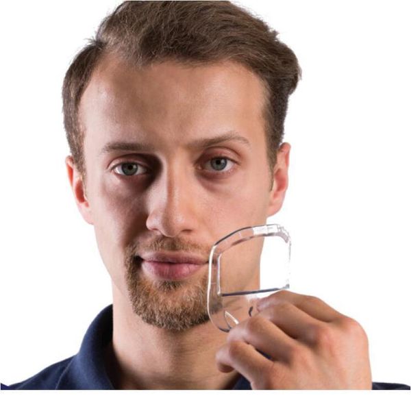 

5pcs/lot beard comb hairbrush symmetric cut salon mustache beard styling template for beard shaping hair brush trimm wmtojy, Silver