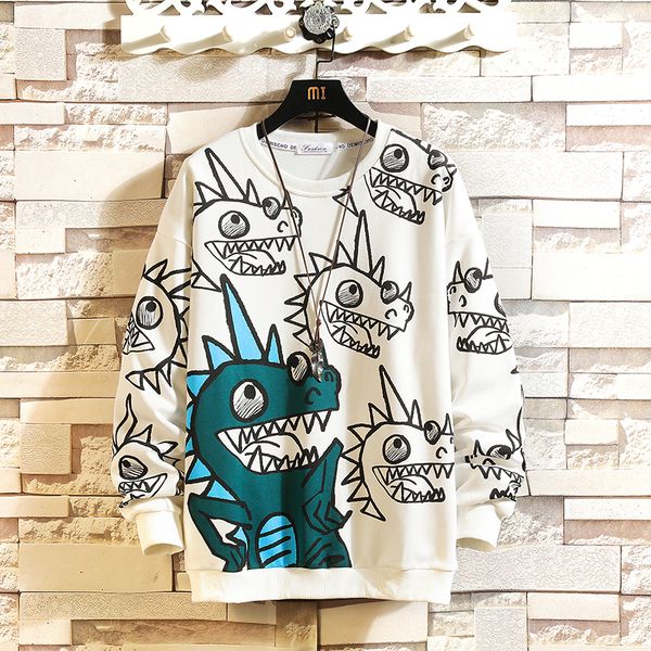 

2021 new creative pattern print hoodies sweatshirts streetwear hip hop harajuku casual pullover hoodie mens outwear fwir, Black