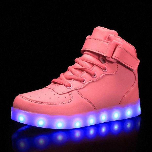 

warm like home pink new 25-39 usb charger glowing sneakers led children lighting shoes boys girls illuminated luminous sneaker #ka7j