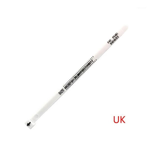 

2pcs Portable UK/US Plastic Band Finger Measure Jewellery Tools Professional Ring Gauge Practical Multisizer White1