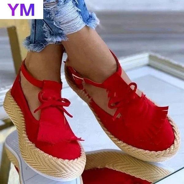 

women summer sandals back strap buckle platform wedges tassel mid heel increasing height fashion beach shoes zapatos de muje1, Black
