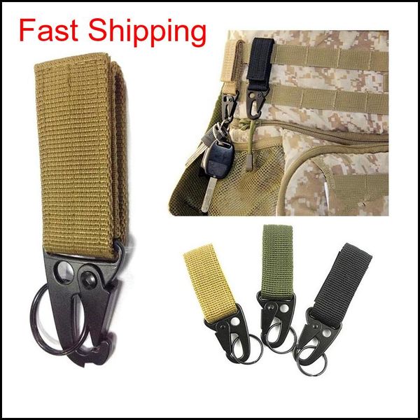 

wholesale outdoor gadgets military tactical multifunction carabiner clip clasp nylon webbing buckle hanging olecranon hook keychain zn kqn48