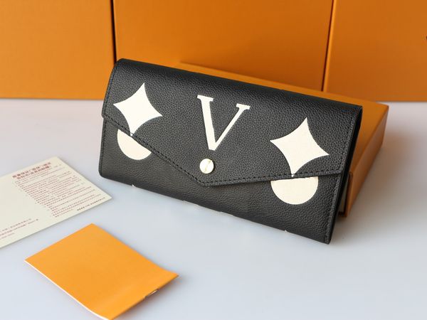 

fashion women purse cards luxury leather designer famous brand long chain letter pattern with boxes size 19-10-2cm m80491, Red;black